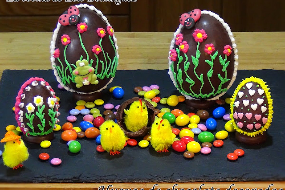 Huevos de chocolate decorados (huevos de Pascua)